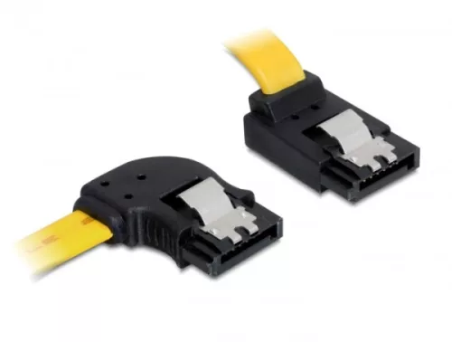 Delock SATA 6 Gb/s bal / fel kábel, fém, 50 cm (DL-82837)
