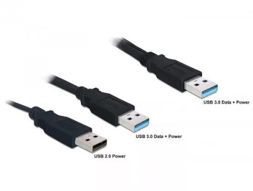 Delock kábel USB 3.0-A apa > USB 3.0-A apa + USB 2.0-A apa (DL-82908)