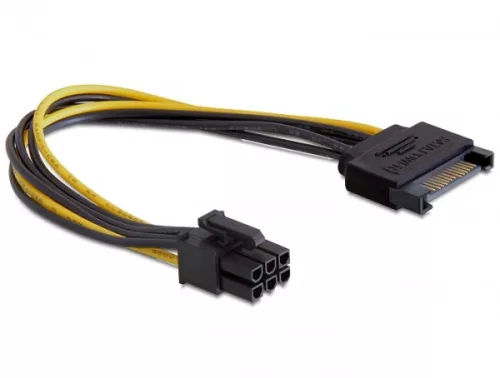 Delock tápkábel SATA 15 pin > 6 pin PCI Expressz (DL-82924)