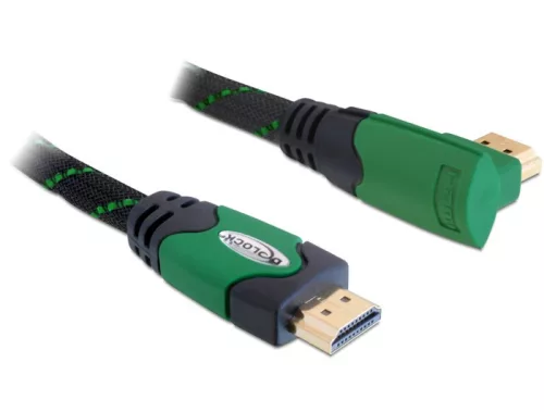 Delock High Speed HDMI-kábel típusú Ethernet   HDMI A dugós > HDMI A dugós derékszögű 4K 1 m (DL-82951)