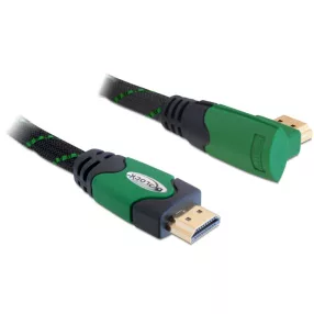   Delock High Speed HDMI-kábel típusú Ethernet   HDMI A dugós > HDMI A dugós derékszögű 4K 2 m (DL-82952)