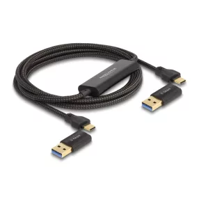   Delock USB Type-C  5 Gbps Adat kapcsoló kábel + KM kapcsoló 2 m (DL-83014)