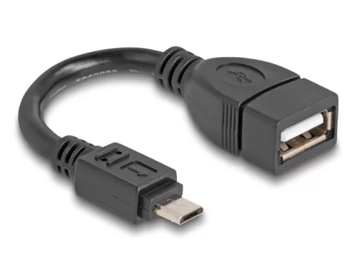 Delock USB 2.0 OTG kábel Micro-B típusú apa - A-típusú anya 11 cm (DL-83018)