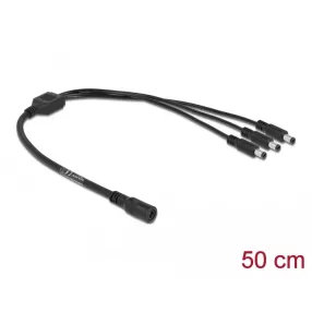   Delock DC kábel elosztó 5,5 x 2,1 mm 1 x anya - 3 x apa (DL-83021)