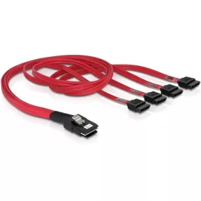   Delock mini SAS 36 tűs - 4db SATA kábel (SFF 8087 - 4db SATA) 50cm (DL-83057)