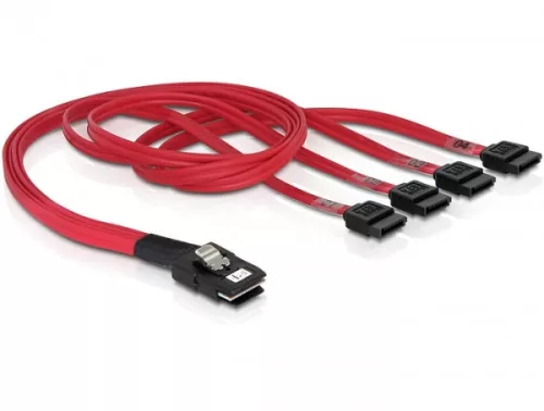Delock mini SAS 36 tűs - 4db SATA kábel (SFF 8087 - 4db SATA) 50cm (DL-83057)