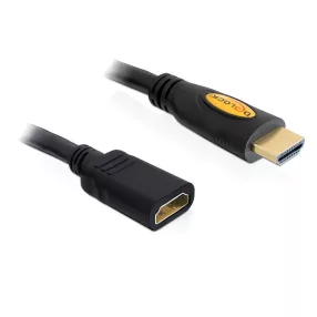   Delock magas sebességű HDMI hosszabbító kábel, Ethernettel, A apa / anya, 2 m (DL-83080)