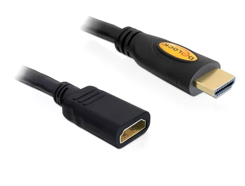 Delock magas sebességű HDMI hosszabbító kábel, Ethernettel, A apa / anya, 3 m (DL-83081)