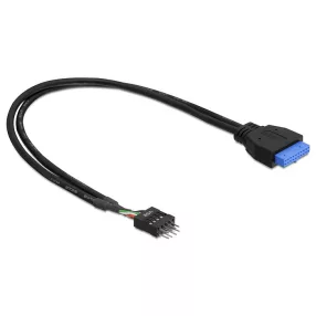   Delock kábel USB 3.0 tűs header female > USB 2.0 tűs header male (DL-83095)