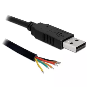   Delock konverter, USB 2.0 apa > soros-TTL 6 nyílt kábel, 1.8 m (5 V) (DL-83116)
