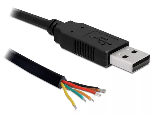 Delock konverter, USB 2.0 apa > soros-TTL 6 nyílt kábel, 1.8 m (5 V) (DL-83116)