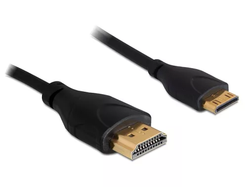 Delock nagy sebességű HDMI kábel, Ethernettel A- apa > mini C-apa, vékony, 1 m (DL-83132)