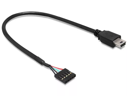 Delock USB 2.0 pin fejes anya > USB mini apa kábel, 30 cm (DL-83170)