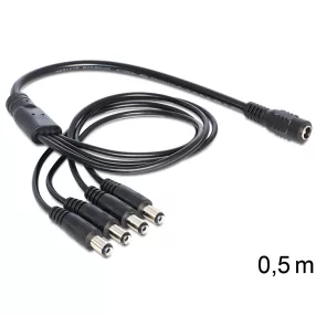   Delock DC elosztókábel, 5.5 x 2.1 mm 1 x anya > 4 x apa (DL-83287)
