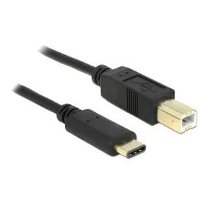   Delock Kábel USB Type-C  2.0 dugó > USB 2.0 B-típusú dugó 2,0 m fekete (DL-83330)
