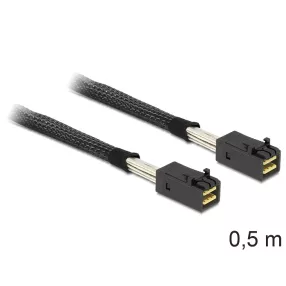   Delock Mini SAS HD x 4 SFF 8643 apa > Mini SAS HD x 4 SFF 8643 apa kábel, 0,5 m (DL-83386)