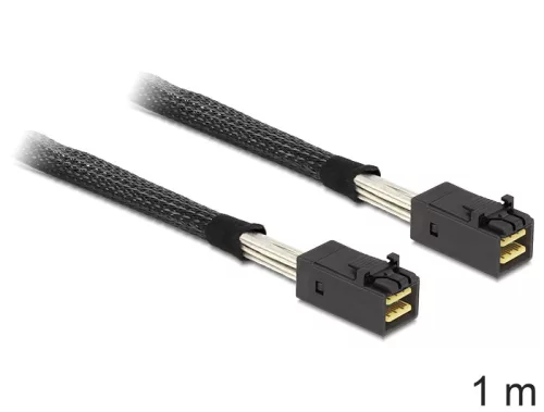 Delock Mini SAS HD x 4 SFF 8643 apa > Mini SAS HD x 4 SFF 8643 apa kábel, 1 m (DL-83387)