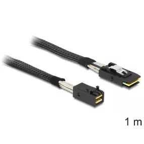   Delock Mini SAS HD x 4 SFF 8643 apa > Mini SAS x 4 36 Pin SFF 8087 apa kábel, 1 m (DL-83389)
