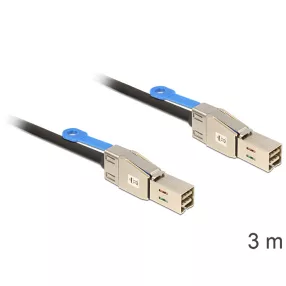   Delock Mini SAS HD x 4 SFF 8644 apa > Mini SAS HD x 4 SFF 8644 apa kábel, 3 m (DL-83396)