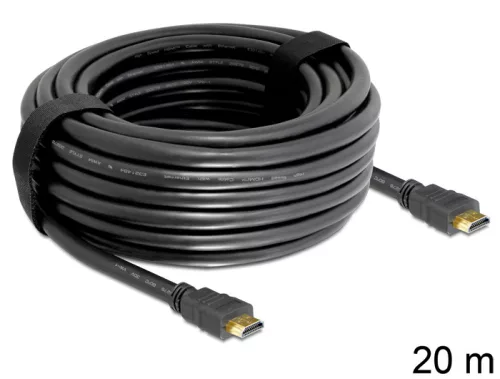 Delock nagy sebességű HDMI Ethernet kábel   HDMI A dugós > HDMI A dugós 20 m (DL-83452)