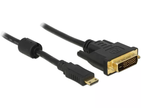 Delock HDMI-kábel Mini-C-csatlakozódugóval > DVI 24+1 csatlakozódugó 1 m (DL-83582)