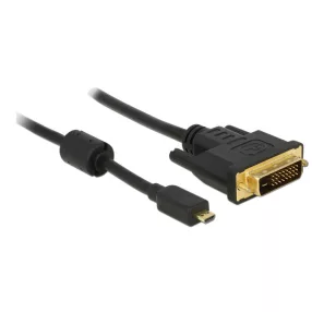   Delock HDMI-kábel Micro-D-csatlakozódugóval > DVI 24+1 csatlakozódugó 1 m (DL-83585)