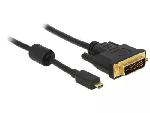 Delock HDMI-kábel Micro-D-csatlakozódugóval > DVI 24+1 csatlakozódugó 2 m (DL-83586)