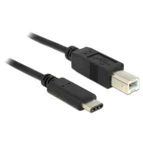   Delock Kábel USB Type-C 2.0 dugó > USB 2.0 B típusú dugó 1 m fekete (DL-83601)