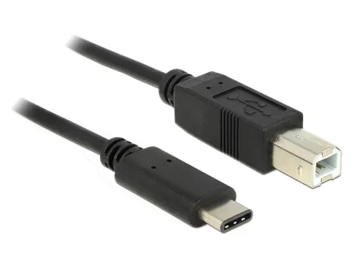 Delock Kábel USB Type-C 2.0 dugó > USB 2.0 B típusú dugó 1 m fekete (DL-83601)