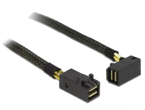 Delock Kábel Mini SAS HD SFF-8643 > Mini SAS HD SFF-8643, ívelt, 0,5 m (DL-83621)