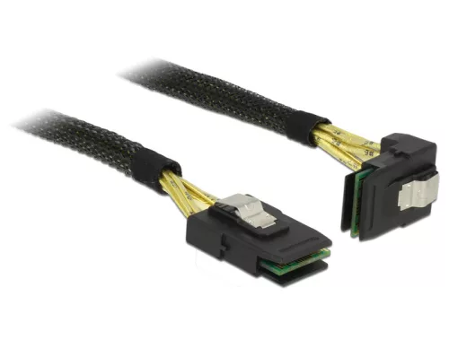 Delock Kábel Mini SAS SFF-8087 > Mini SAS SFF-8087, ívelt, 0,5 m (DL-83622)
