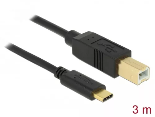Delock USB 2.0 kábel Type-C a B-típusú 3 m (DL-83666)