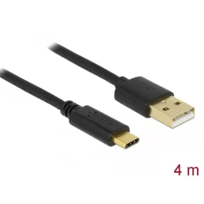 Delock USB 2.0 kábel A-típusú a Type-C 4 m (DL-83669)