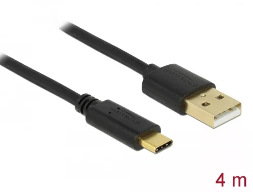 Delock USB 2.0 kábel A-típusú a Type-C 4 m (DL-83669)