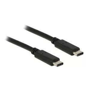   Delock Kábel USB C típus 2.0 dugó > USB C típus 2.0 dugó 1 m fekete (DL-83673)