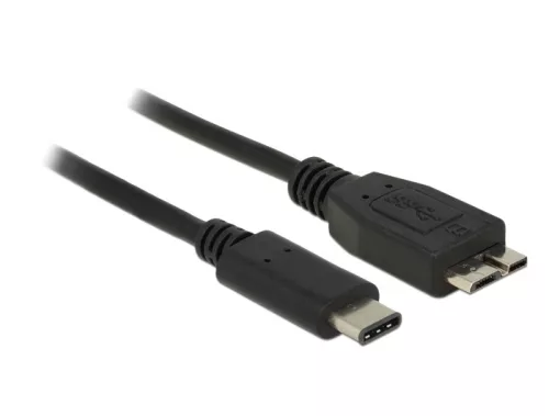 Delock Kábel SuperSpeed USB (USB 3.1, Gen 2) USB Type-C dugó > USB Micro-B típusú dugó 0,5 m fekete (DL-83676)