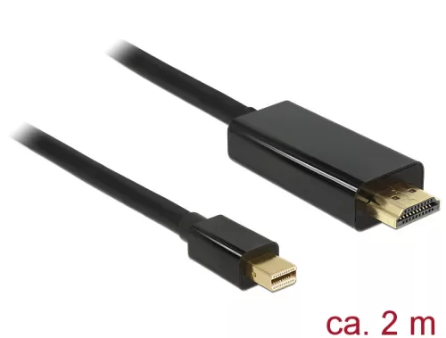 Delock kábel mini DisplayPort 1.1 dugó > HDMI-A dugó  csatlakzókkal 2 m (DL-83699)
