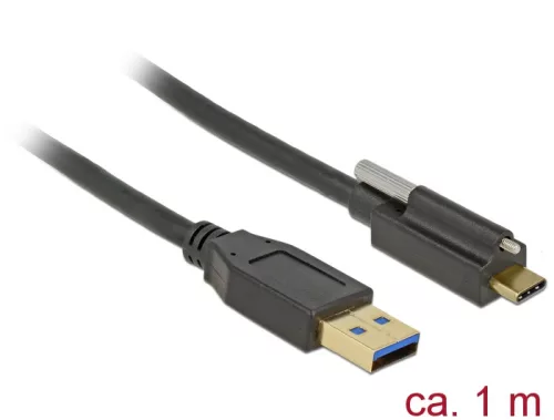 Delock SuperSpeed USB 10 Gbps (USB 3.1 Gen 2) kábel A-típusú apa csatlakozó > USB Type-C  apa csatla (DL-83717)