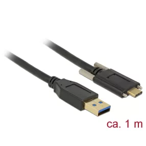   Delock SuperSpeed USB 10 Gbps (USB 3.1 Gen 2) kábel A-típusú apa csatlakozó > USB Type-C  apa csatla (DL-83718)