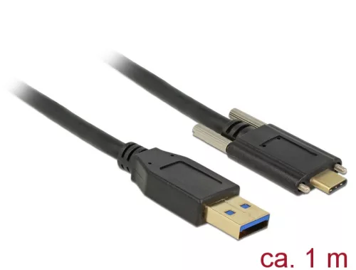 Delock SuperSpeed USB 10 Gbps (USB 3.1 Gen 2) kábel A-típusú apa csatlakozó > USB Type-C  apa csatla (DL-83718)