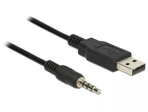 Delock kábel USB TTL apa > 3,5 mm-es 4 tűs sztereó jack apa 1,8 m (5 V) (DL-83778)