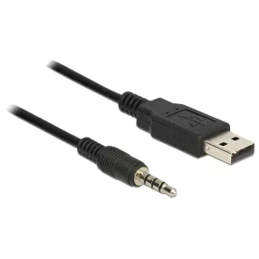   Delock kábel USB TTL apa > 3,5 mm 4 tűs sztereó jack apa 1,8 m (3,3 V) (DL-83779)