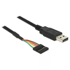   Delock kábel USB apa > TTL 6 tűs fejléc anya 1,8 m (5 V) (DL-83784)