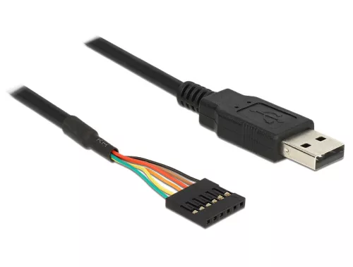Delock kábel USB apa > TTL 6 tűs fejléc anya 1,8 m (3,3 V) (DL-83785)