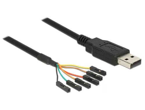 Delock kábel USB apa > TTL 6 tűs fejléc anya külön 1,8 m (3,3 V) (DL-83787)