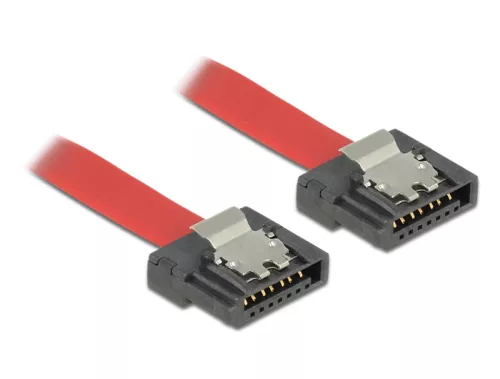 Delock kábel SATA FLEXI 6 Gb/s 50 cm vörös fém (DL-83835)