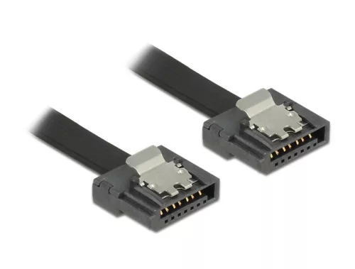 Delock kábel SATA FLEXI 6 Gb/s 50 cm fekete fém (DL-83841)