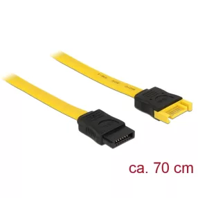   Delock SATA 6 Gb/s-s bővítőkábel csatlakozódugóval > SATA-s, csatlakozóhüvellyel, 70 cm, sárga (DL-83950)