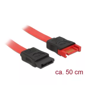   Delock SATA 6 Gb/s-s bővítőkábel csatlakozódugóval > SATA-s, csatlakozóhüvellyel, 50 cm, piros (DL-83954)