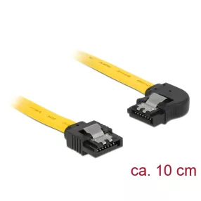   Delock 6 Gb/s sebességet biztosító SATA-kábel egyenes csatlakozódugóval > balra néző SATA-csatlakozó (DL-83957)